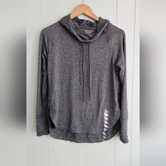 Athleta Sweaters - Athleta Gray Hooded Sweatshirt-Size S